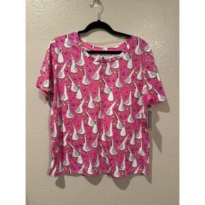 NWT Disney Parks Pixar Finding Nemo Seagulls MINE Pink Women’s Tee Sz M